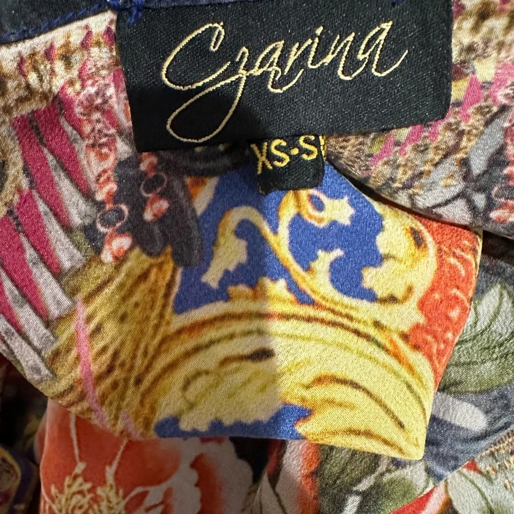 Czarina Women's Floral Resort Silk Dress - Picture 8 of 11